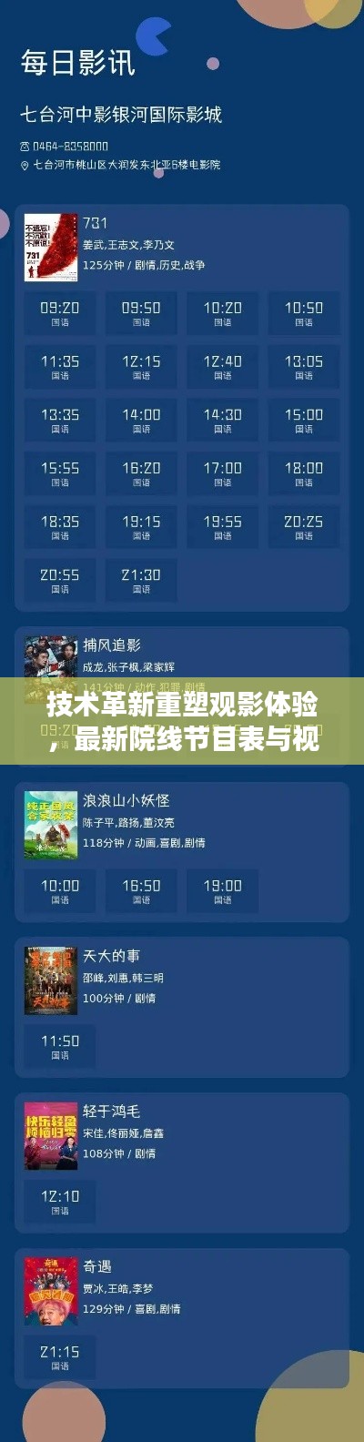 技术革新重塑观影体验，最新院线节目表与视频帧数实时显示